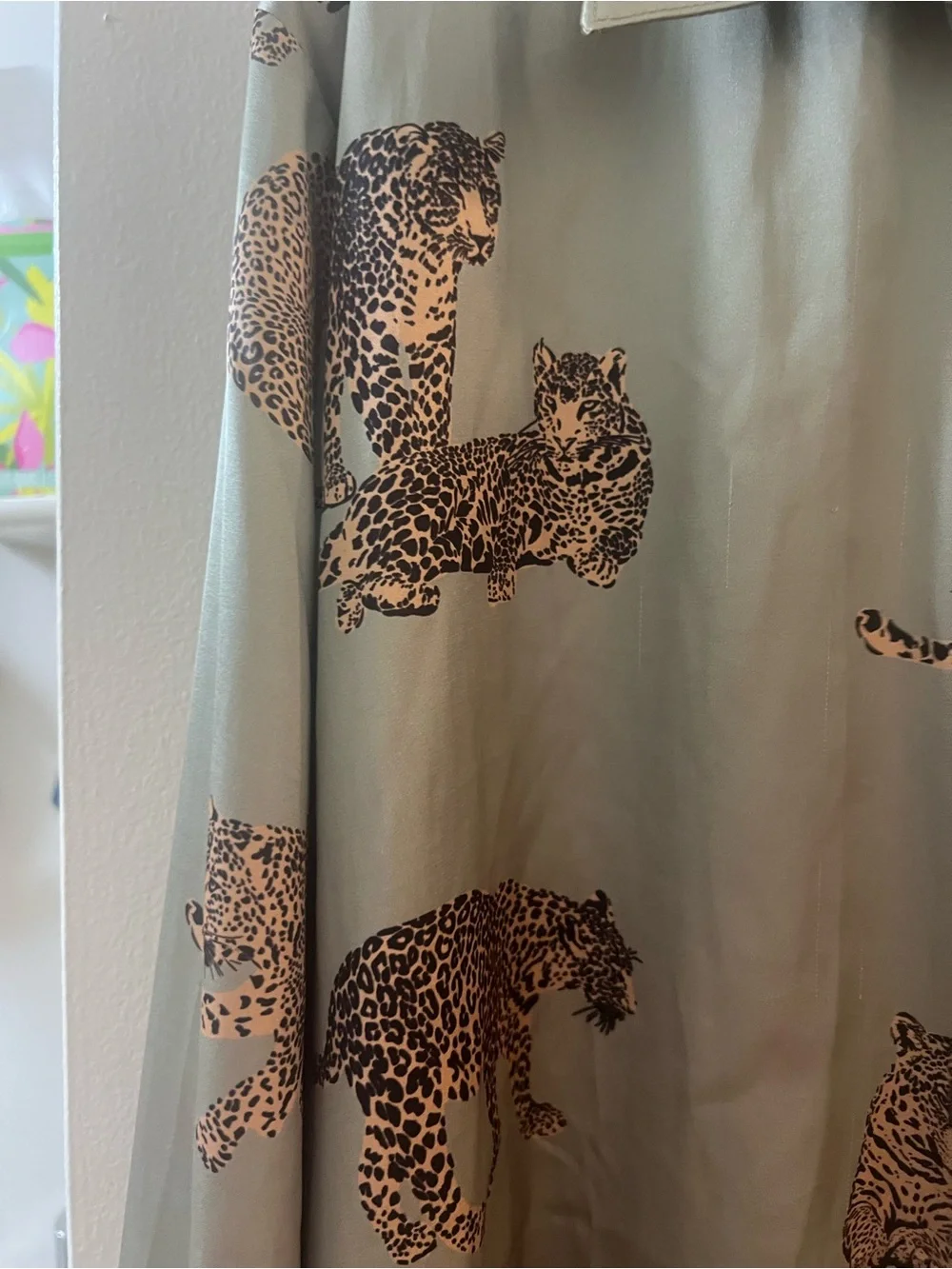 Show Me Your MuMu Olive Green Leopard-Print Button-Down Shirt
